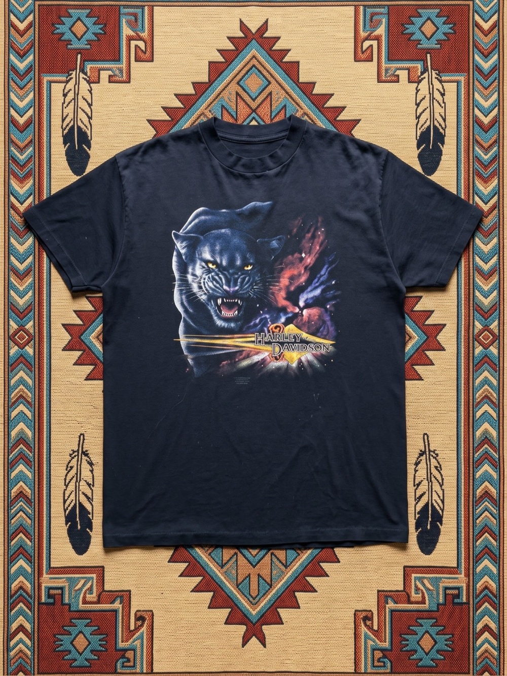 Vintage Style Black Panther Graphic Tee - Heavyweight Cotton T-Shirt
